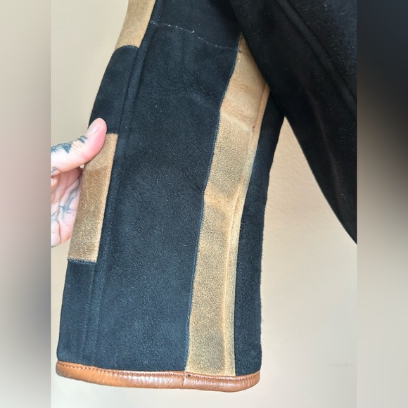 Cawley Studio Avis Sheepskin Stripe Jacket Coat S Handmade in England - Picture 9 of 16